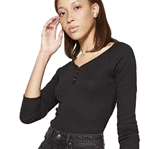 Zip-Up Sherpa Jacket — snap placket t-shirt (black
