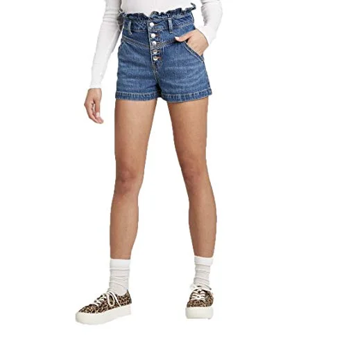 High-Rise Corduroy Mini Skirt — button-front paperbag waist jean shorts 