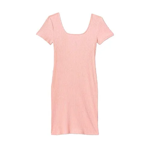 Cropped Peplum T-Shirt — knit dress pink (medium)
