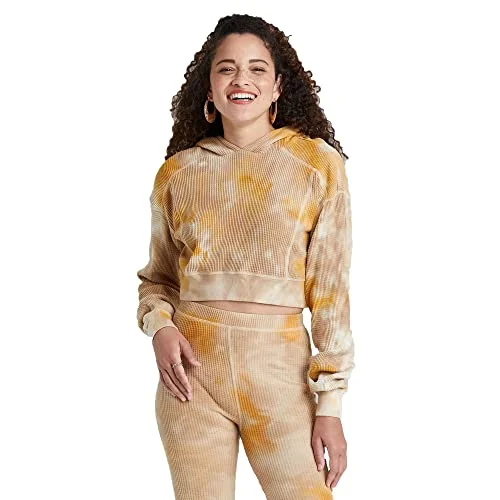 Cropped Waffle Hoodie — small)